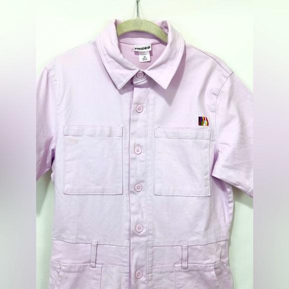 Pride Utility Rper Light Lilac Button Up Size XS - Picture 2 of 8